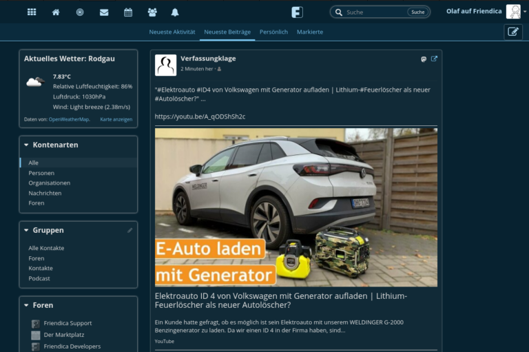 Friendica Update auf 2021.09