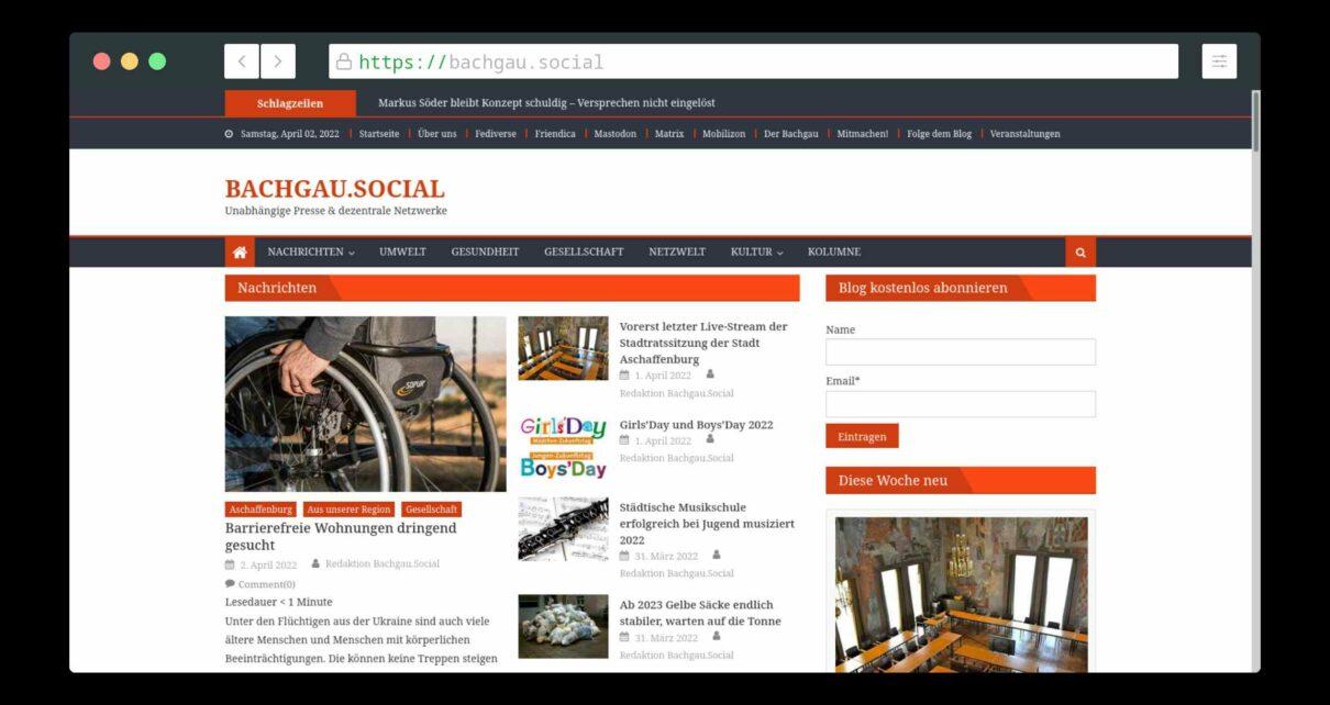 Webseite Bachgau.Social