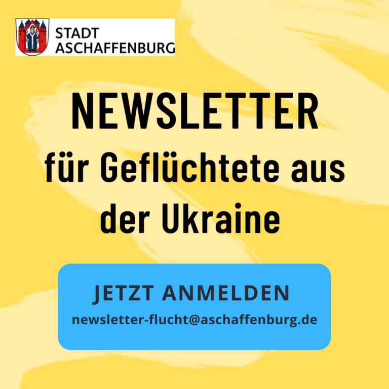 Stadt Aschaffenburg startet Newsletter für Geflüchtete aus der Ukraine