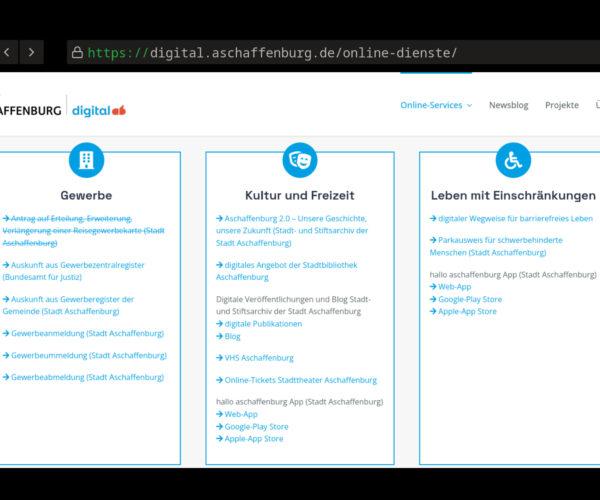 Online Dienste der Stadt Aschaffenburg