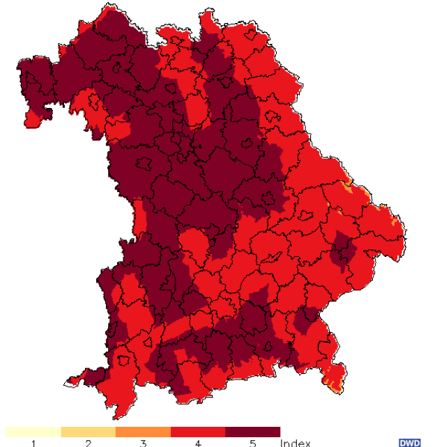 Waldbrandindex-Unterfranken.