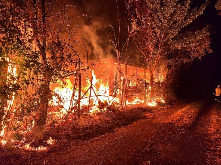 Großostheim: Stall in der Niedernberger Straße abgebrannt – War es Brandstiftung?