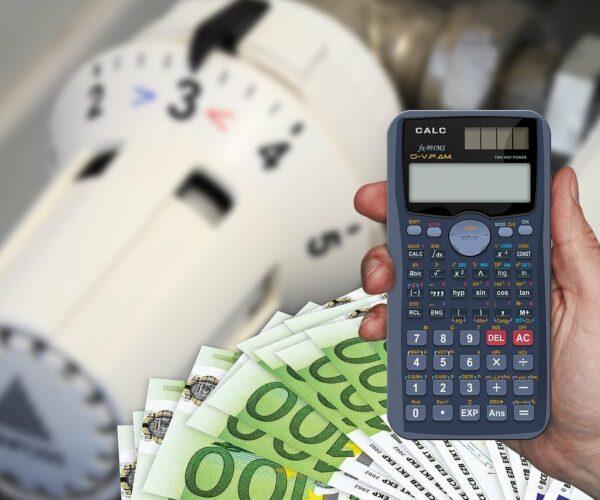 Geld Taschenrechner Thermostat