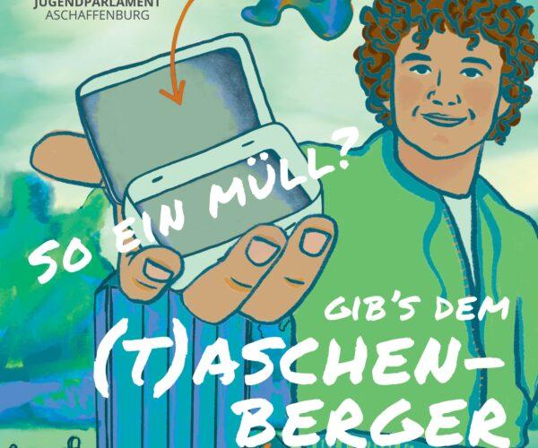 Taschenberger Werbekampagne des Jupa Aschaffenburg