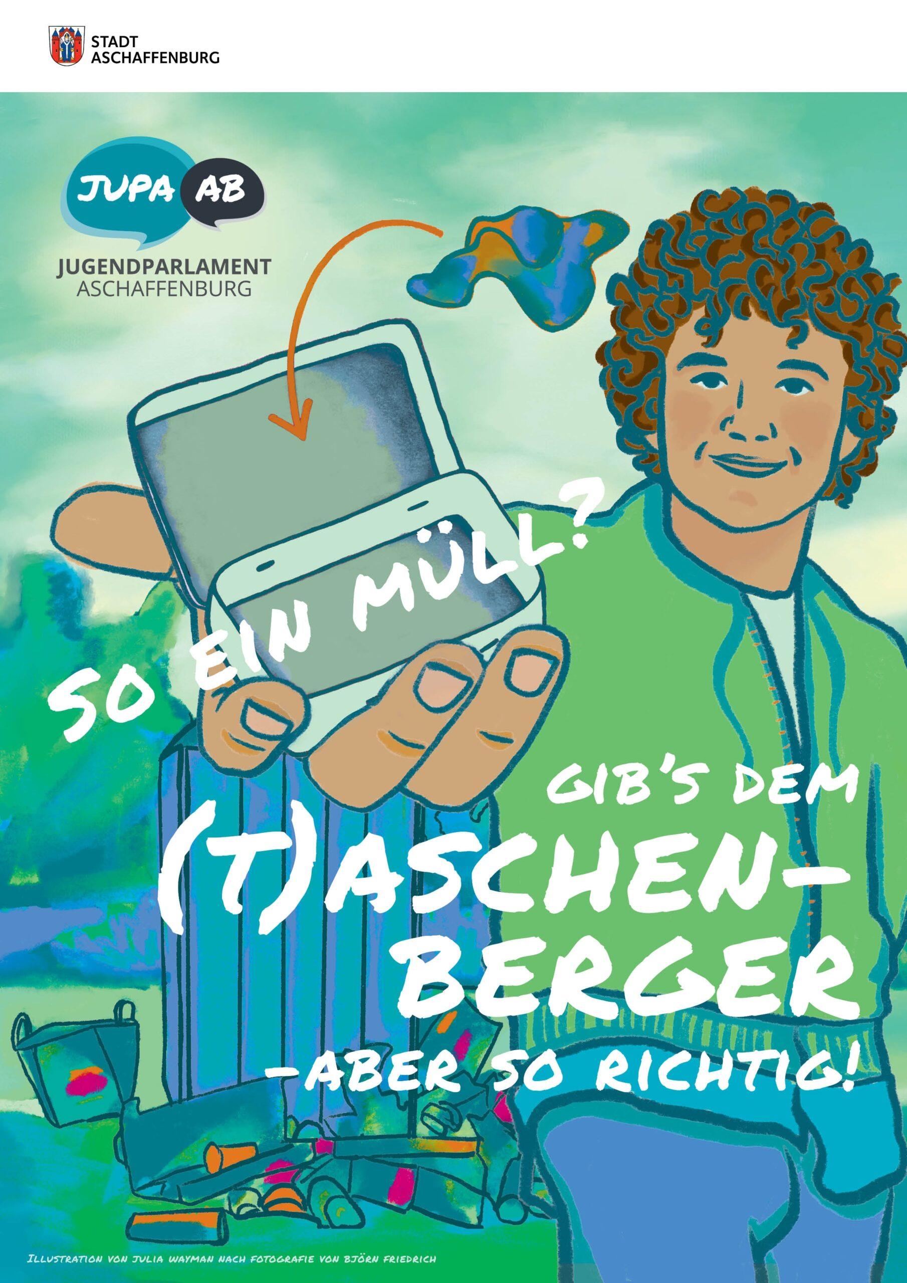 Taschenberger Werbekampagne des Jupa Aschaffenburg
