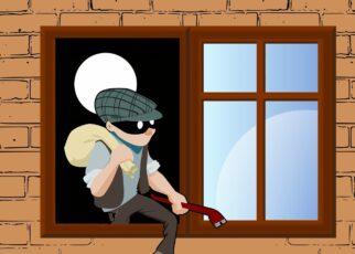 Einbrecher flüchtet mit Beute aus dem Fenster