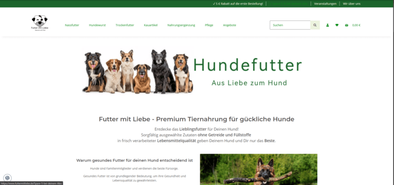 Futter mit Liebe: Ein Paradies für Haustierfreunde – jetzt online!