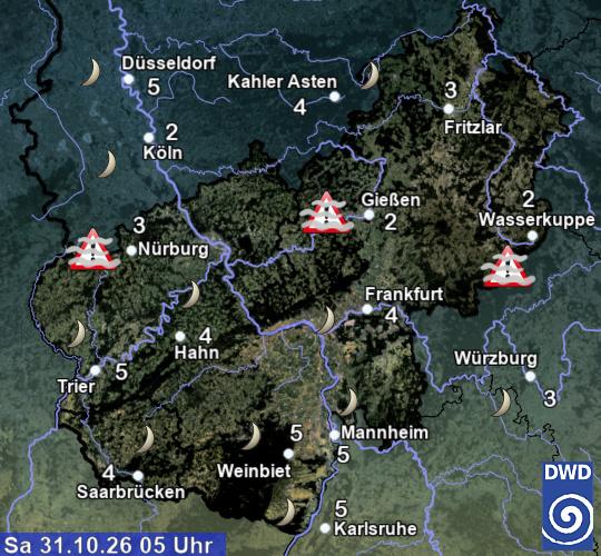 Wetter im Bachgau am Samstag, 31. Oktober: Dichter Morgennebel, dann trocken